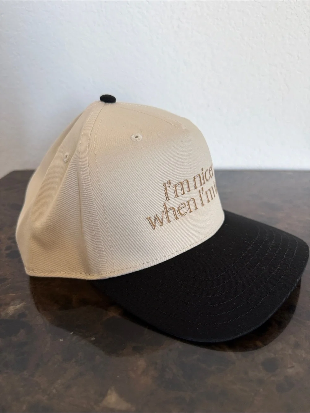 New! Katydid “I'm Nicer When I'm Tan” Funny Two-Toned Vintage Trucker Hat